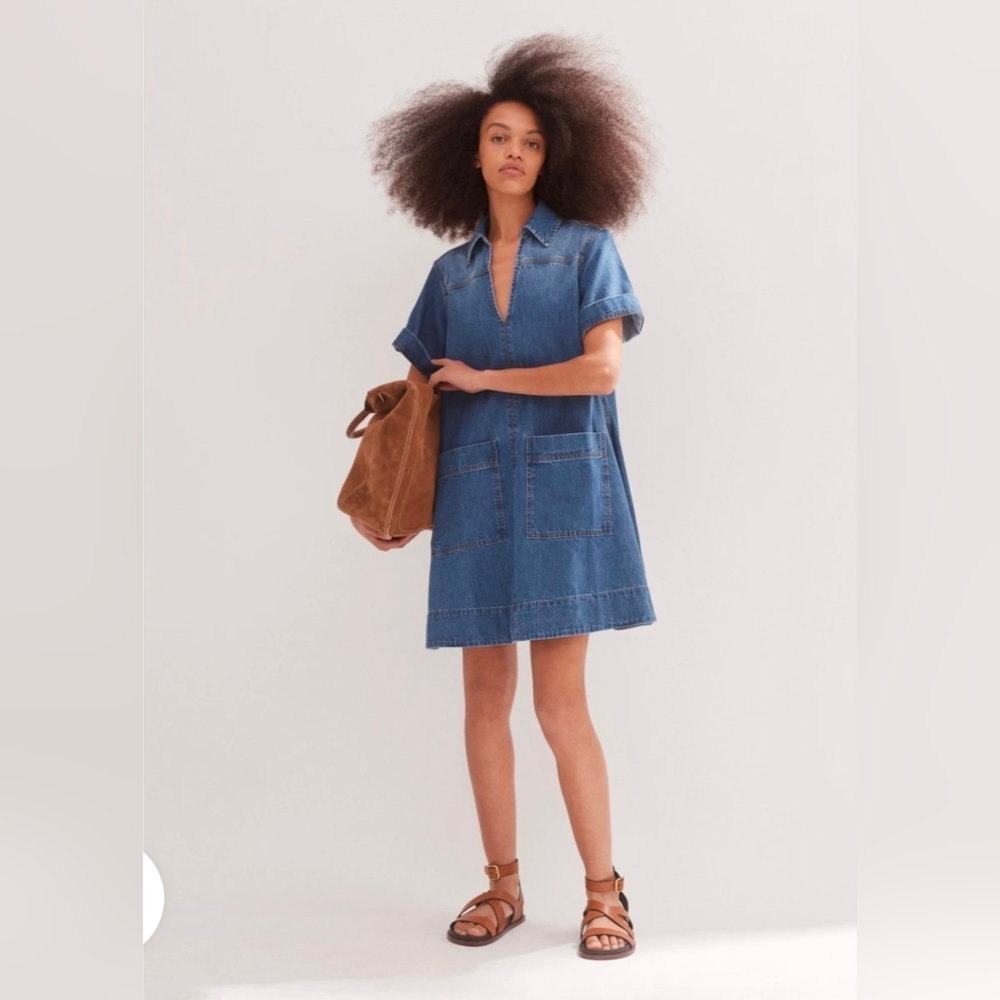 ME+EM Denim Swing Dress Size US 6